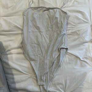 Zara white ribbed bodysuit